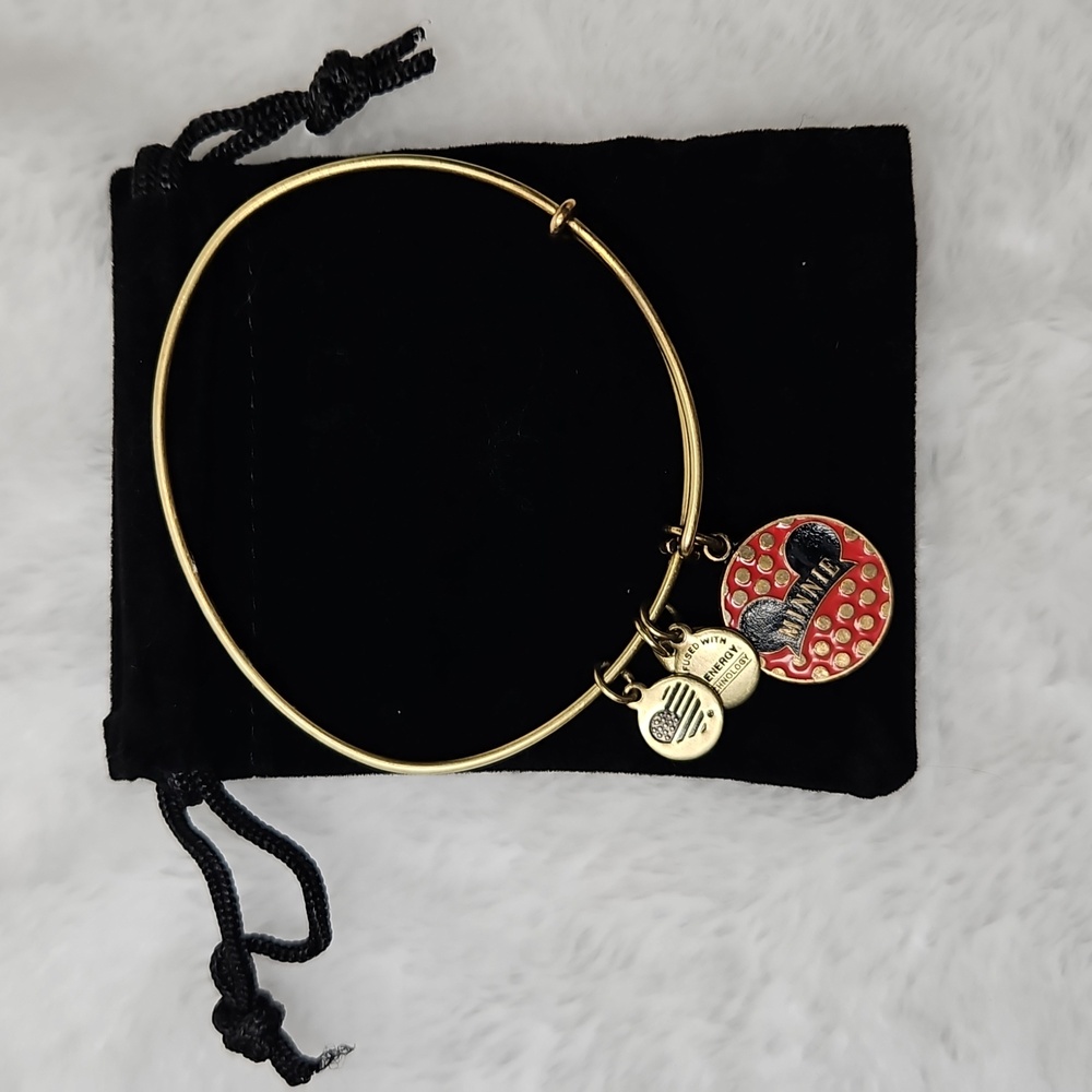 Disney Alex and Ani Charm Bracelet Minnie Mouse Ear - Picture 5 of 6